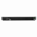 Блок розеток с разъемом подключения C20 ExeGate ServerPro PDU-19H907 Al-9S-C20 (19", 1U, Алюминий, 9*EU/Тип F(Schuko), IEC 320 C20, индикатор питания, черный, RTL) EX280853RUS