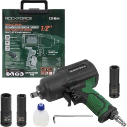 Ударный пневмогайковерт с регулировкой усилия Rockforce набор головок RF-82549K4(48140)