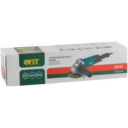 Угловая шлифмашина FIT 720 Вт, 0-10500 об/мин, КлК 125 мм, регулирование оборотов, быстрая смена щеток, резиновая накладка 80285