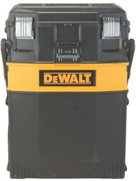 Ящик для инструментов DeWalt DWST1-72339 портативная, многоуровневая рабочая станция для ручных инструментов, креплений и аксессуаров, имеет колеса для легкого маневрирования и комфорта, количество секций: 3