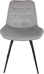 Стул для дома Бюрократ CH-K2 св.серый Holland 09 металл черный на ножках CH-K2_1/HL09