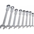 Набор комбинированных шарнирных ключей с трещоткой Gigant 8 шт, Сталь Cr-V, 8-19мм, GCWSMH 8