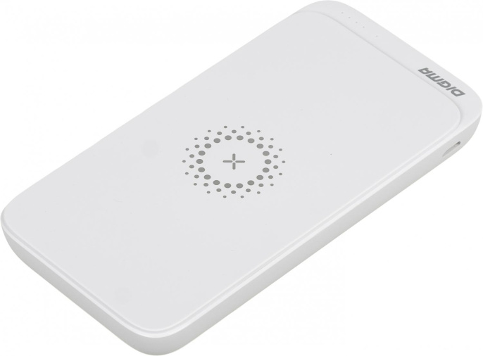 Мобильный аккумулятор Digma DGPQ10E 10000mAh QC3.0/PD3.0 20W 3A 2xUSB-A/USB-C беспров.зар. белый DGPQ10E20PWT