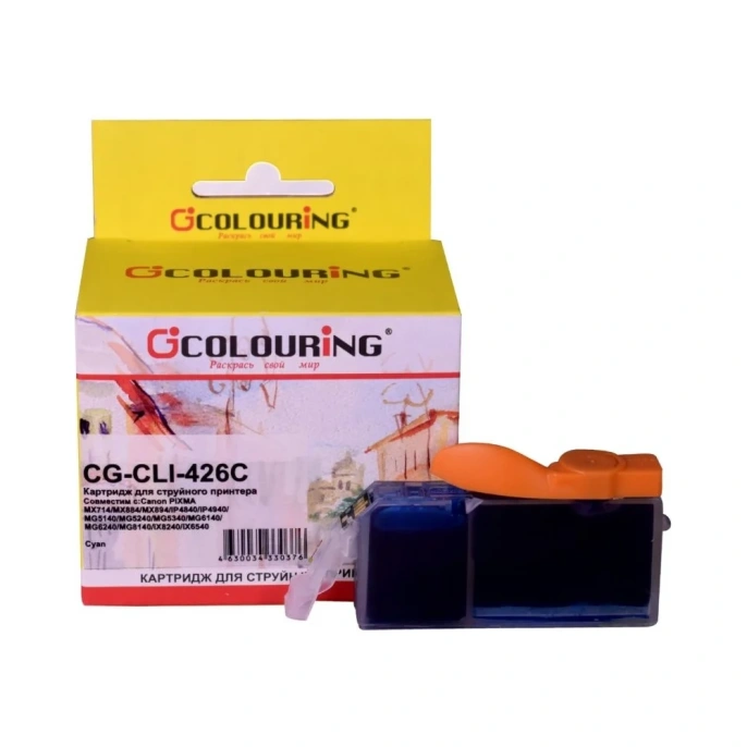 Струйный картридж CLI-426C для Canon PIXMA MX714/MX884/MX894/iP4840/iP4940 Colouring на водной основе Cyan 9 мл CG_CLI-426C_C