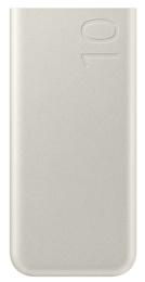 Внешний аккумулятор Samsung EB-P3400 Бежевый EB-P3400XUEGWW универсальный, емкость: 10000mAh, разъемы: USB Type-C, 2 выхода, быстрая зарядка, индикация заряда: светодиоды, материал корпуса: пластик