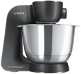 Кухонная машина Bosch MUM59N26DE 1000 Вт, объем чаши: 3.9 л, материал чаши: нержавеющая сталь, тип управления: кнопки, 7 уровней скорости, материал корпуса: пластик, цвет: нержавеющая сталь