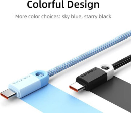 Кабель USB A CABLETIME CAP1H (CT-AMCM6A-PBW1) 1 м, черный, USB-A на USB-C для быстрой зарядки смартфонов