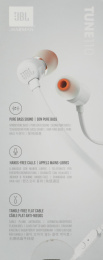 Наушники JBL T110 WHT, белый JBLT110WHT
