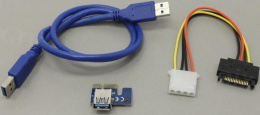 KS-is KS-346 Адаптер PCI-Ex1 M -- PCI-Ex16 F райзер с питанием Molex