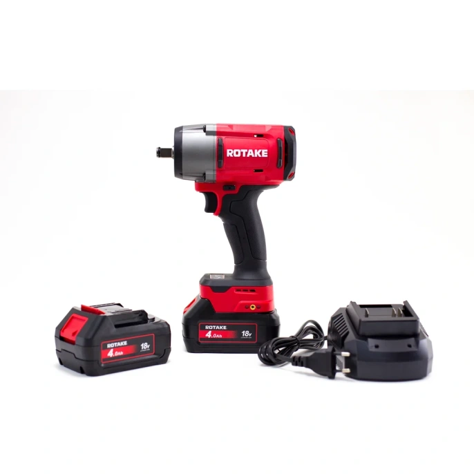 Гайковерт аккумуляторный ударный Rotake 1/2 1180 Нм, 18В, акб (4Ач) 2шт, в кейсе RC-8812