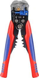 Стриппер WorkPro WP291007 (саморегулирующийся, подходит для медных и алюминиевых кабелей диаметром 10-24 AWG, встроенные щипцы для обжима: 22-10 AWG изолированные клеммы, 12-10 AWG неизолированные клеммы, 16-14 AWG неизолированные клеммы, 22-18AWG неизоли