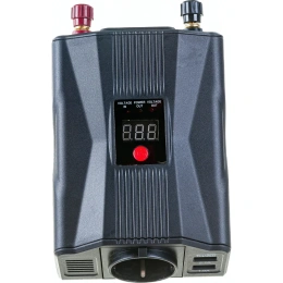 Автомобильный инвертор TopOn 200 Вт, 1 розетка, 2 USB, LCD экран, пиковая мощность 400 Вт, черный TOP-PI201