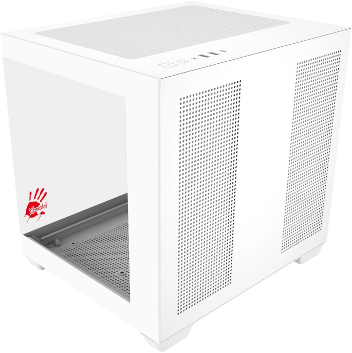 Корпус mATX BLOODY CC-121, Mini-Tower, без БП,  белый [cc-121-wh]