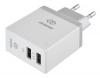 Сетевое зарядное устройство Digma DGWC-2U-3A-WG, 2xUSB-A, 15.5Вт, 3.1A, белый