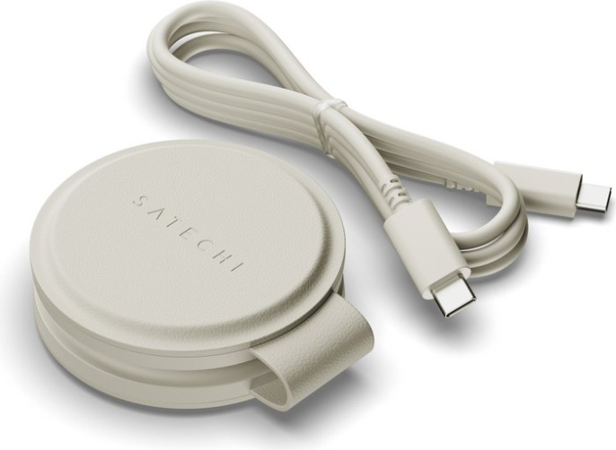 Переносное зарядное устройство Satechi Qi2 OntheGo 2-in-1 Wireless Charger. Цвет: песочный (ST-QTG21W)