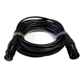 GCR Кабель 1.5m микрофонный XLR M / XLR F , черный, AL case черный, GCR-53353