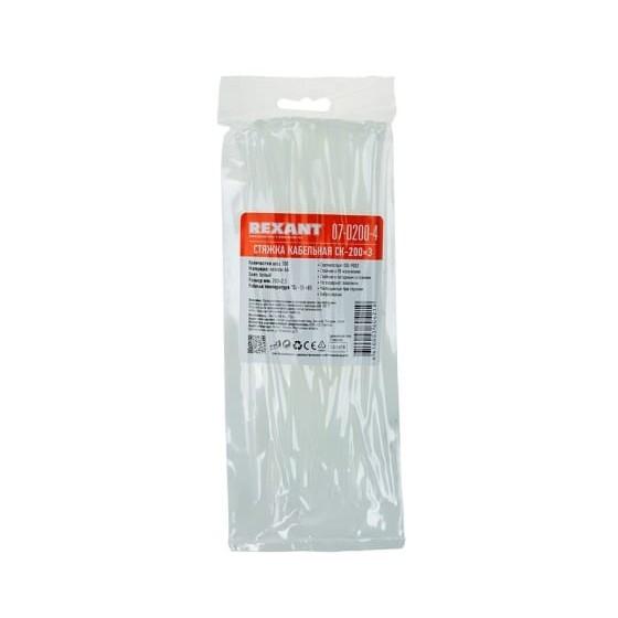 Rexant 07-0200-4 Хомут nylon 2.5 х 200 мм 100 шт белый