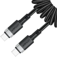 Кабель ACEFAST C14-03 USB-C To USB-C Spring Charging Data Cable - Black AF-C14-03-BK