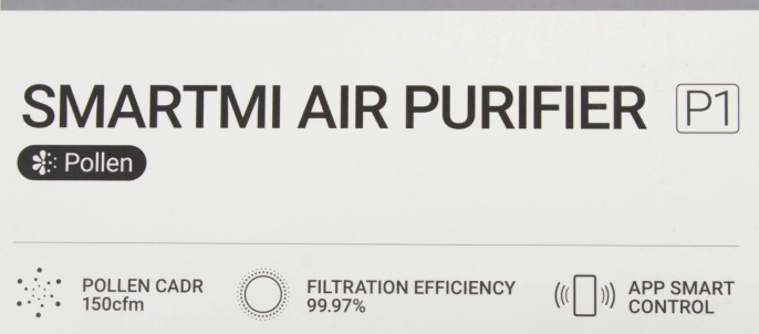 Воздухоочиститель SMARTMI Air Purifier P1, серый [zmkqjhqp11]