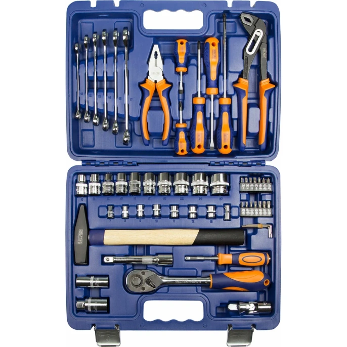 Набор инструмента 1/2 Dr и 1/4 Dr 56 предметов HELFER HF000013