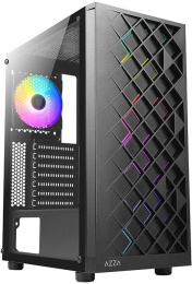 Корпус ATX AZZA Spectra, Midi-Tower, без БП, черный [csaz-280b spectra]