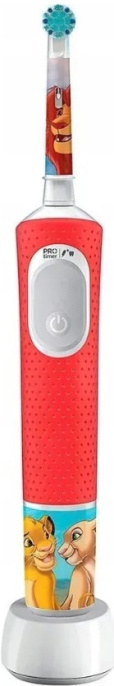 Электрическая зубная щетка Oral-B Vitality Pro 103 Kids Lion King (D103.413.2K) (для детей, тип зубной щетки: вращательная, режимы чистки зубов: ежедневный уход. источник питания: аккумулятор, тип батареек: встроенная батарея)