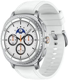 Смарт-часы Samsung Galaxy Watch 8 Classic 46мм 1.3" Super AMOLED корп.серебристый рем.белый SM-L500NZWAMEA