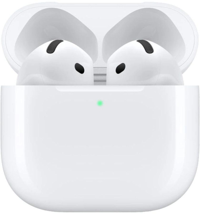 Наушники Apple AirPods 4 A3050/A3053/A3058, Bluetooth, вкладыши, белый [mxp63hn/a]