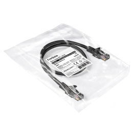 Патч-корд ExeGate UTP-RJ45-RJ45-5e-0,5M-BK, UTP, cat.5e, 0.5м, черный EX300504RUS