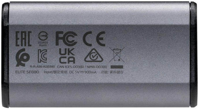 500ГБ Внешний диск SSD A-Data SE880, USB-C, запись - 2000МБ/с, чтение - 2000МБ/с, серый [aeli-se880-500gcgy]