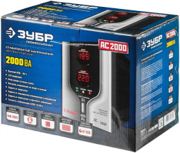 Стабилизатор напряжения Зубр АС 2000,  серый [59375-2]