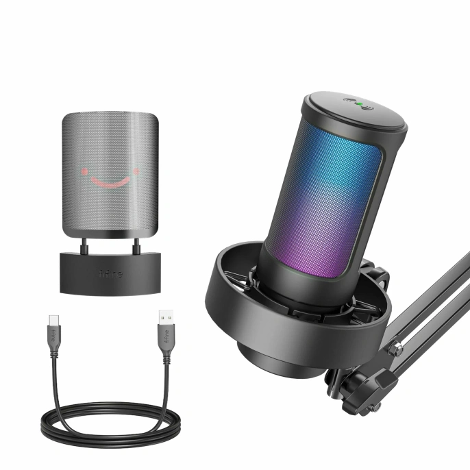 Проводной микрофон USB FIFINE A8T черный 4813890001981