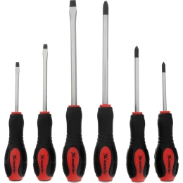 Набор ударных отвертокMATRIX PH1x75, PH2x100, PH3x150, SL5x75,SL6x100, SL8x150, CrV, 6шт. 19120