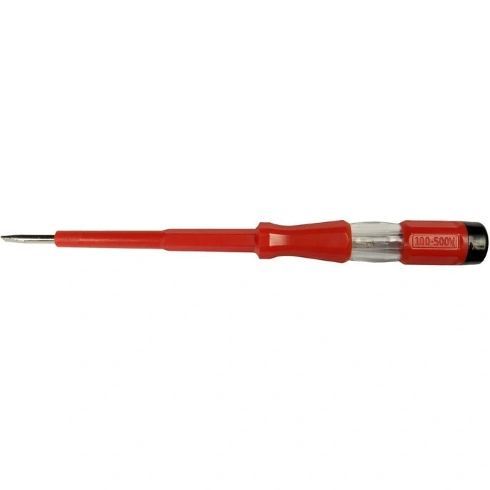 Тестер напряжения STEKKER контактный 100-500V, 12 200 мм, красный, TST500-1 32861
