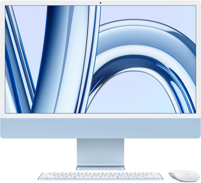 24" Моноблок Apple iMac A2873 4.5K, Apple M3 8 core, 8ГБ 512ГБ SSD,  macOS синий [mqrr3hn/a]