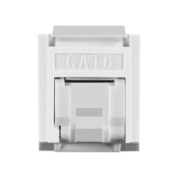 Модуль-вставка Keystone Jack RJ-45 ExeGate KJ-8P8C-U-C6-180SH-Dual (Кат.6, неэкранированная, 180 градусов, со шторками, IDC Krone/110) EX297338RUS