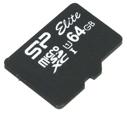 Карта памяти microSDXC UHS-I Silicon Power 64 ГБ, 85 МБ/с, Class 10, SP064GBSTXBU1V10, 1 шт., без адаптера