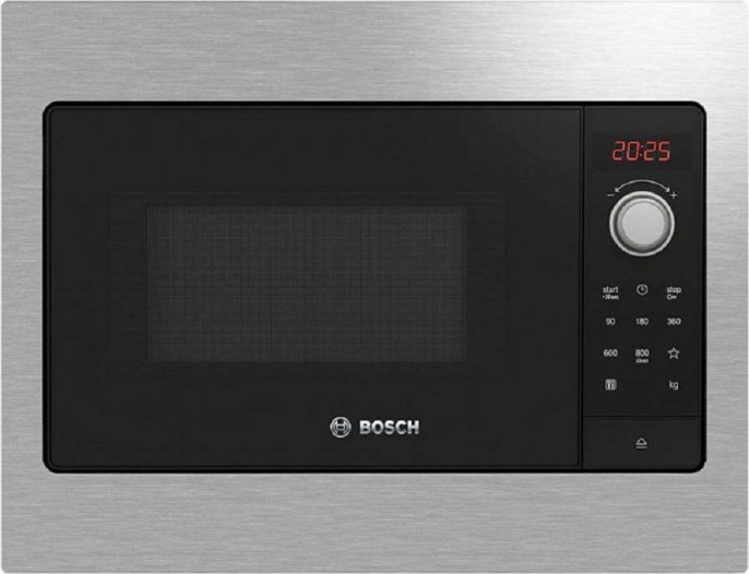 Встраиваемая микроволновая печь Bosch Serie 2 BFL623MS3, 20л, 800Вт, черный
