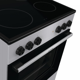 Электрическая плита Gorenje GEC6A11SG, стеклокерамика, без крышки, серый