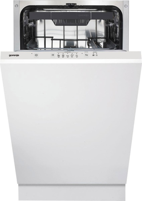 Встраиваемая посудомоечная машина Gorenje GV520E10S, узкая, ширина 44.8см, полновстраиваемая, загрузка 11 комплектов