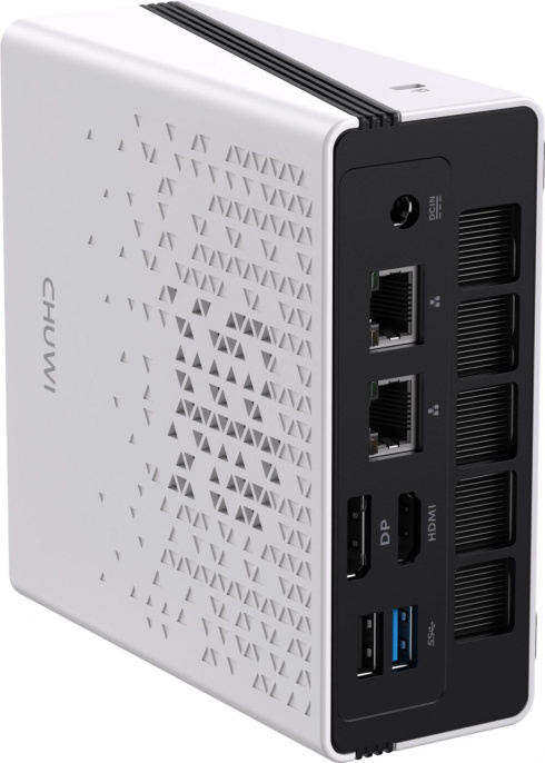 ПК Мини Chuwi UBox Ryzen 5 6600H 3.3 16Gb SSD512Gb 660M Windows 11 Pro 2x2.5GbitEth WiFi BT 90W белый/черный