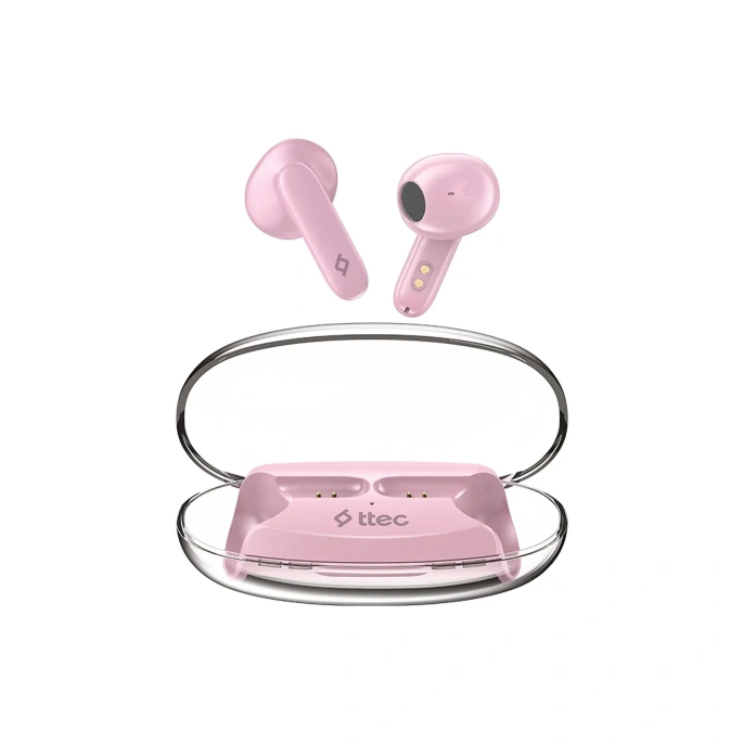 Беспроводные наушники TTEC AirBeat Glace TWS BT Headset. Цвет: пудровый розовый