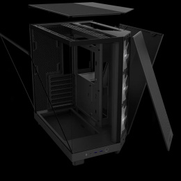 Корпус без блока питания/ Case NZXT H6 Flow RGB 2023 , Midi-Tower, TG, 3x120mm RGB, 2xUSB-A 3.2 + 1xUSB-C 3.2, ATX, mATX, mITX Black (CC-H61FB-R1)