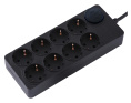 Сетевой фильтр Ippon BK-8-EU-3-10-B, 3м, черный