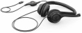 Гарнитура Logitech H390,  для контактных центров, накладные,  проводные, черный [981-001578]