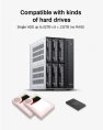 Внешний корпус для жёстких дисков TerraMaster D6-320 DAS tower/JBOD,Single Disk/up to 6 SATA 3,5' or 2,5' /1xUSB3.2 Type-C gen2/1xPS/1YW