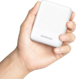Внешний аккумулятор Momax IP122 Q.Mag Minimal 5000mAh Белый IP122W магнитный, функция быстрой зарядки, индикатор заряда, 2хUSB Type-C, совместимость: устройства Apple iOS iPhone 12–16 серий, Apple