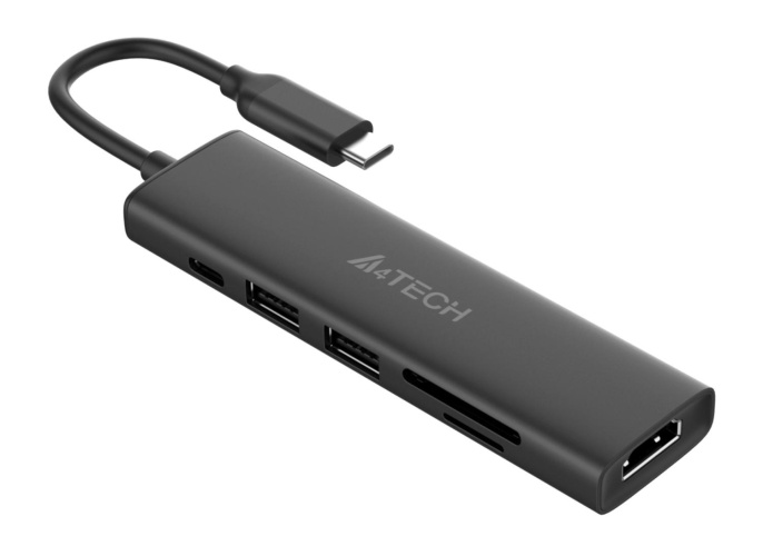 Хаб разветвитель A4TECH DST-60C, серый