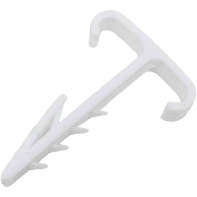 Rexant 07-4615 Дюбель-хомут Т-образный для двух кабелей 2х12мм, белый 100 шт/уп