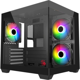 Корпус mATX BLOODY CC-121, Mini-Tower, без БП, черный [cc-121-bk]